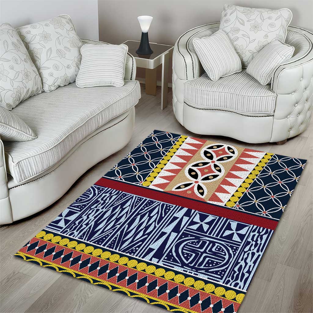 Toghu Bamenda Area Rug Cameroon Traditional Pattern