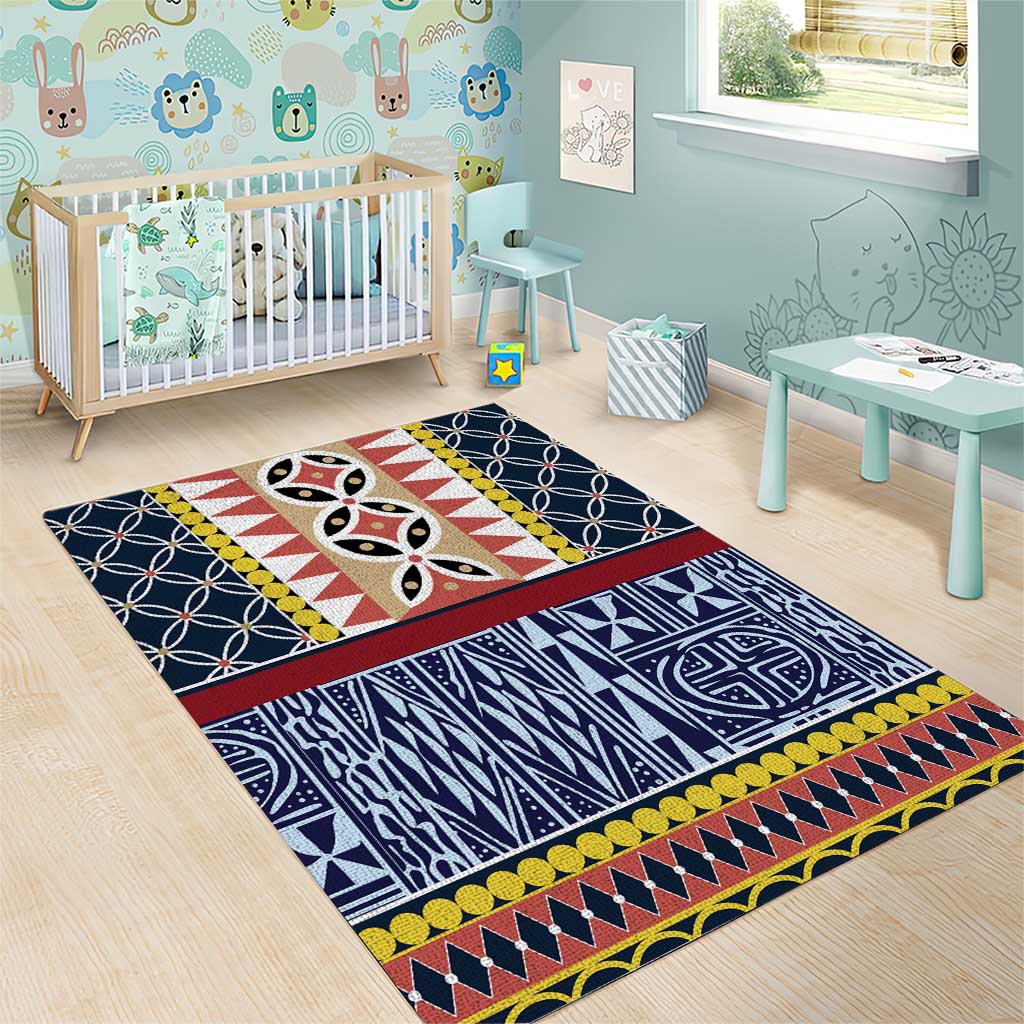 Toghu Bamenda Area Rug Cameroon Traditional Pattern