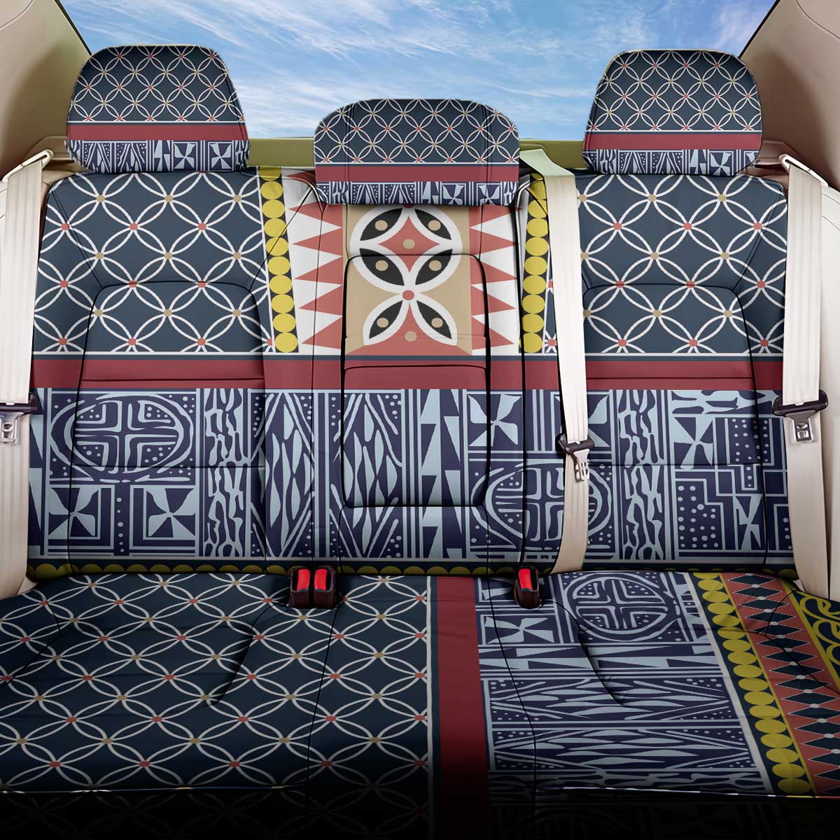 Toghu Bamenda Back Car Seat Cover Cameroon Traditional Pattern