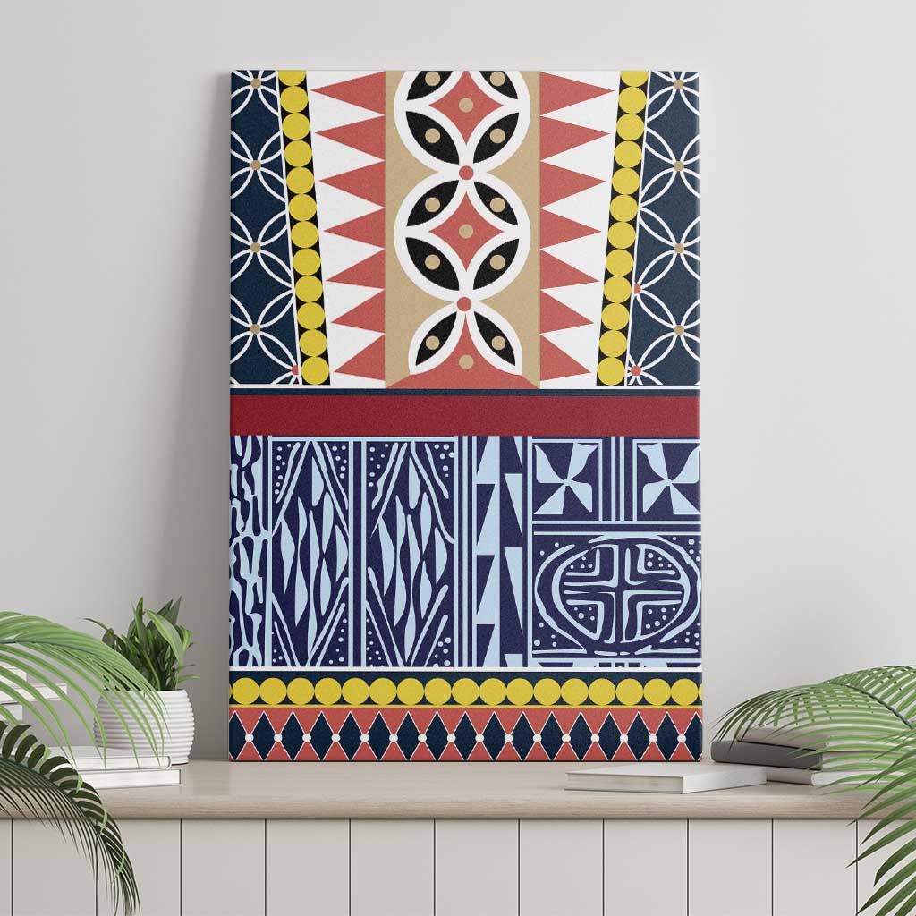 Toghu Bamenda Canvas Wall Art Cameroon Traditional Pattern