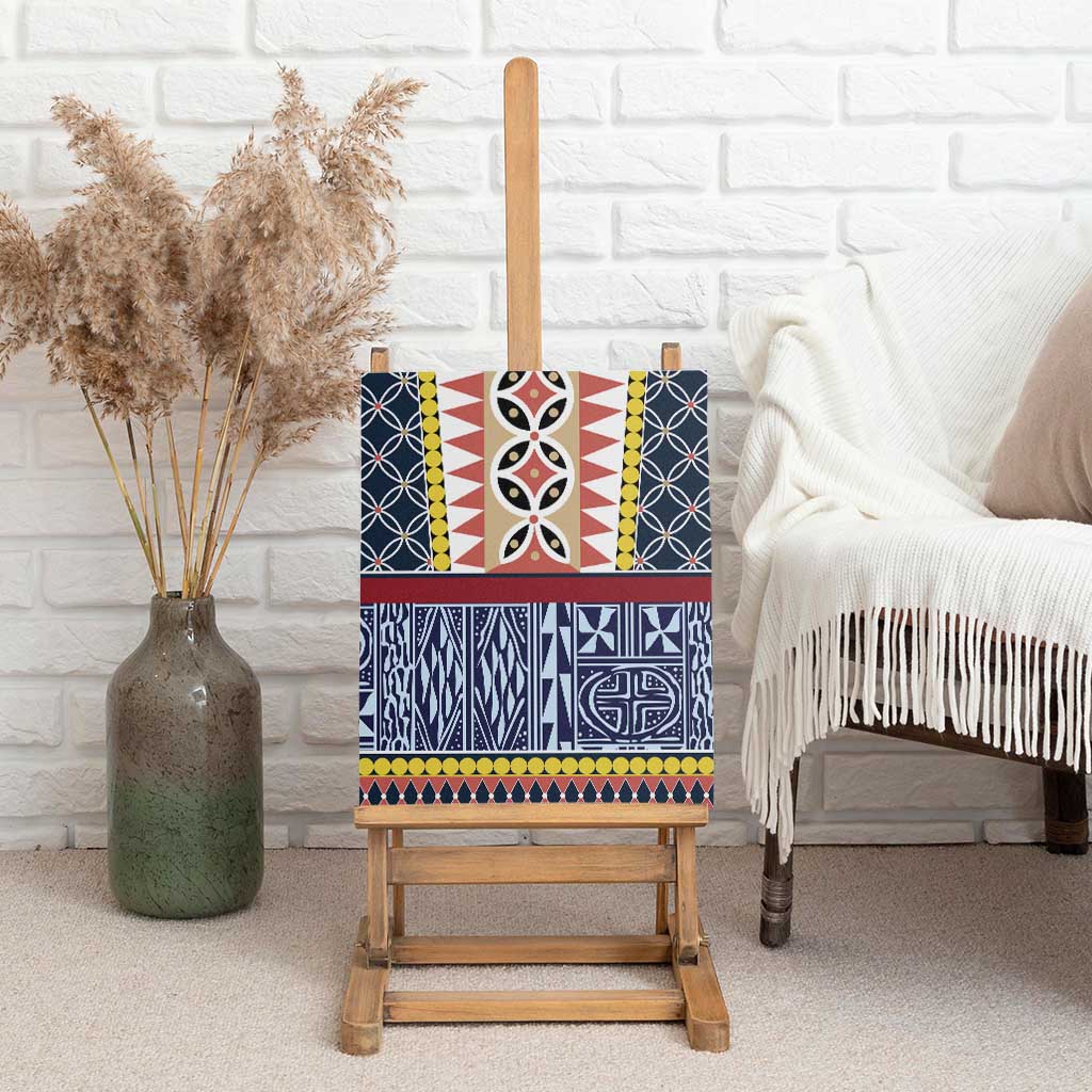 Toghu Bamenda Canvas Wall Art Cameroon Traditional Pattern