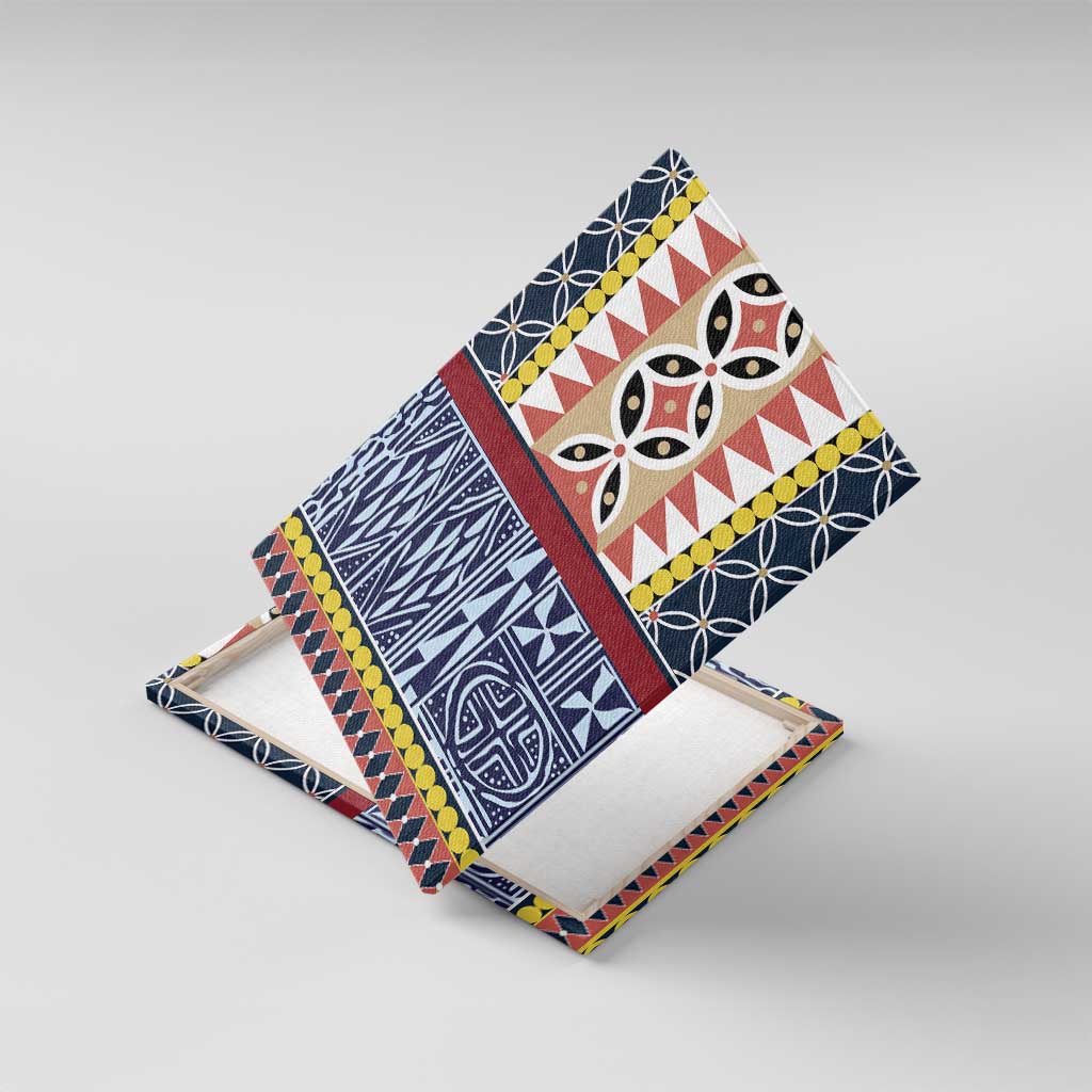 Toghu Bamenda Canvas Wall Art Cameroon Traditional Pattern