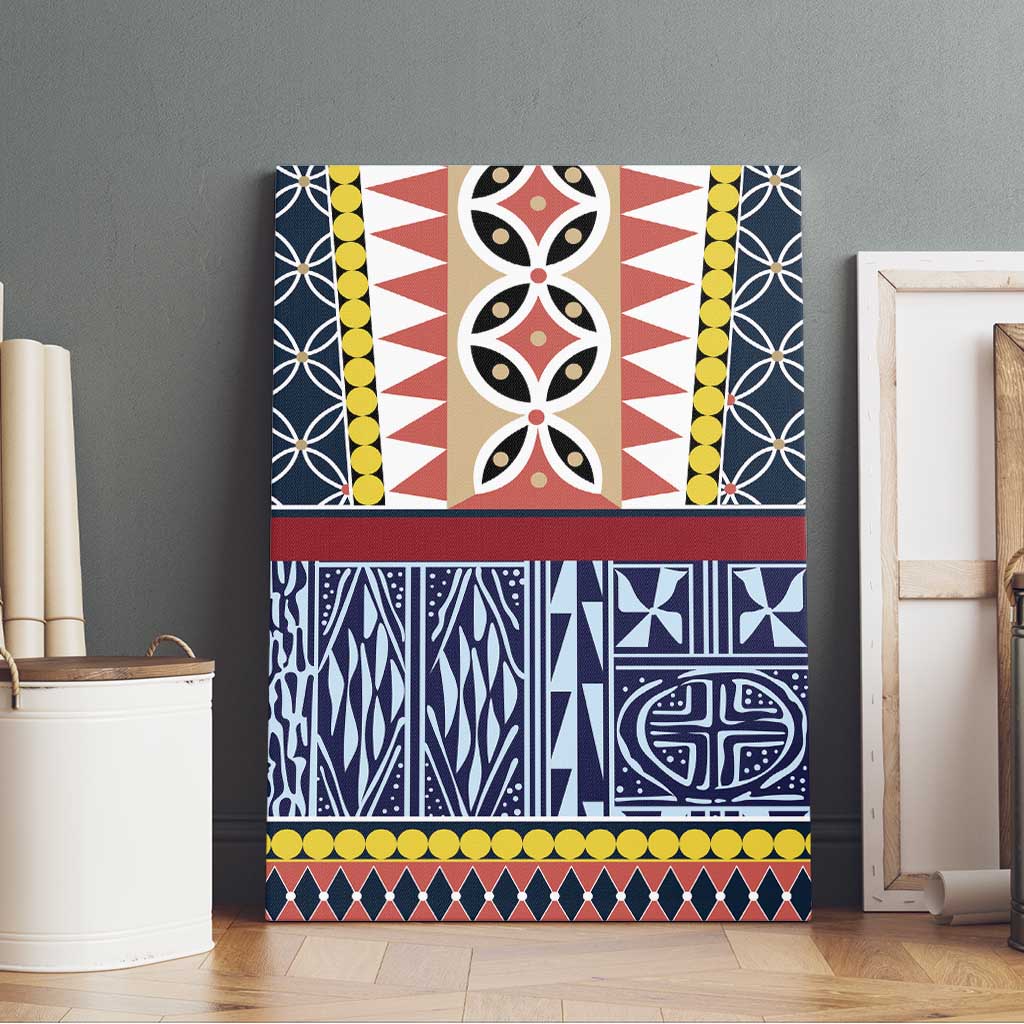 Toghu Bamenda Canvas Wall Art Cameroon Traditional Pattern