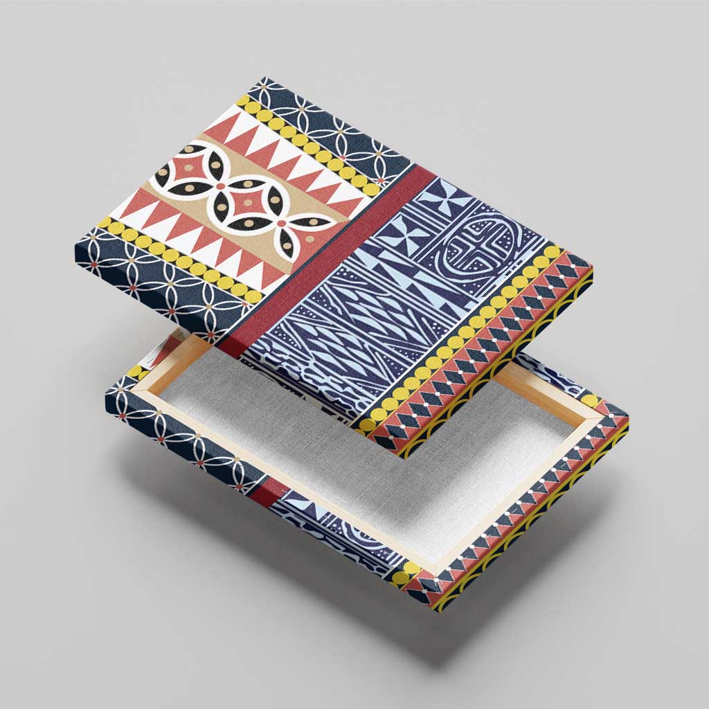 Toghu Bamenda Canvas Wall Art Cameroon Traditional Pattern