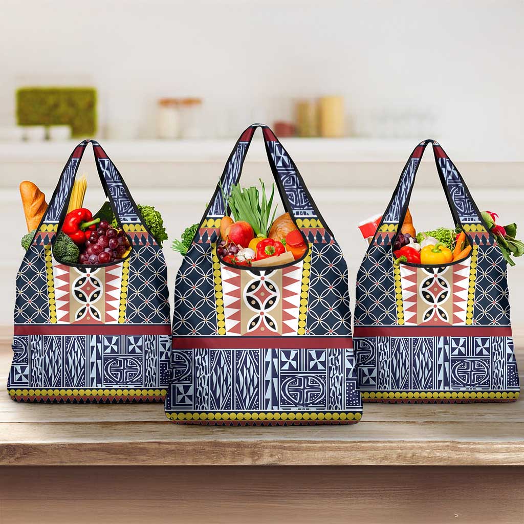 Toghu Bamenda Grocery Bag Cameroon Traditional Pattern