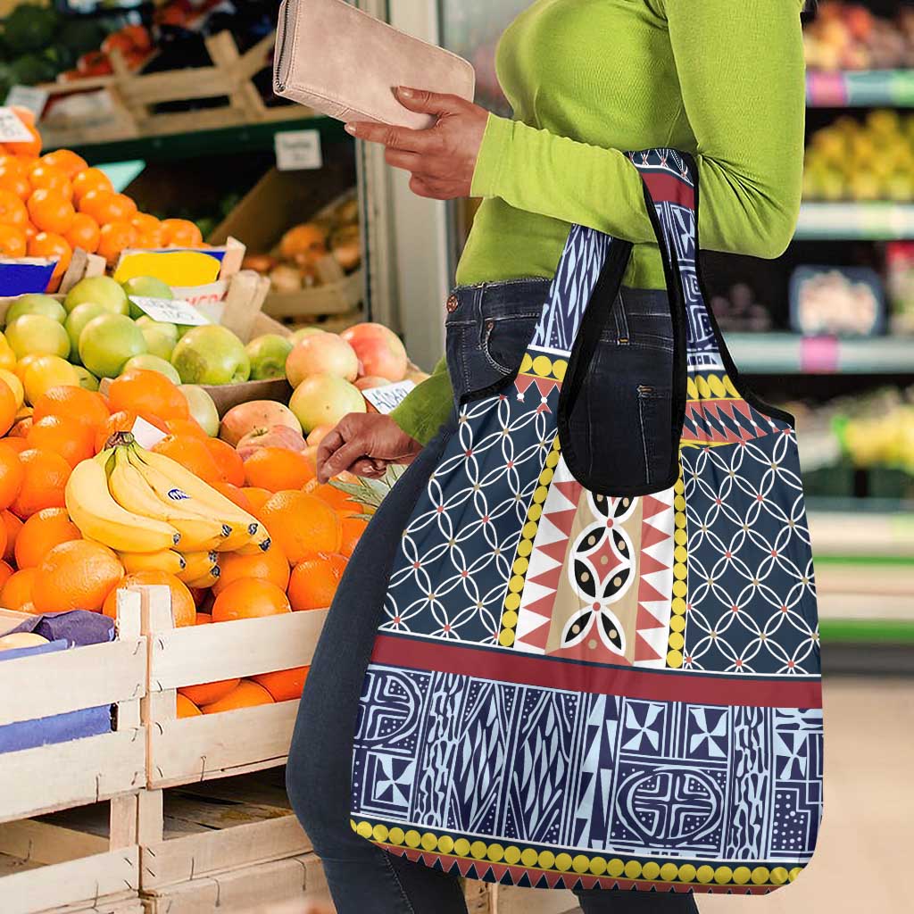 Toghu Bamenda Grocery Bag Cameroon Traditional Pattern