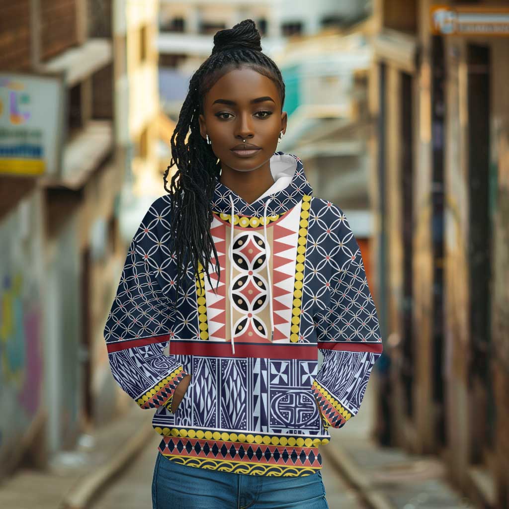 Toghu Bamenda Hoodie Cameroon Traditional Pattern