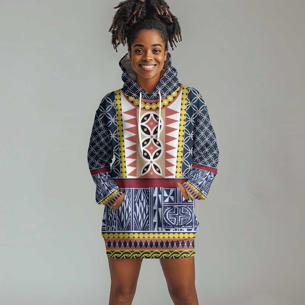 Toghu Bamenda Hoodie Dress Cameroon Traditional Pattern