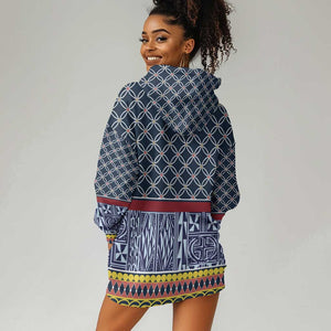 Toghu Bamenda Hoodie Dress Cameroon Traditional Pattern