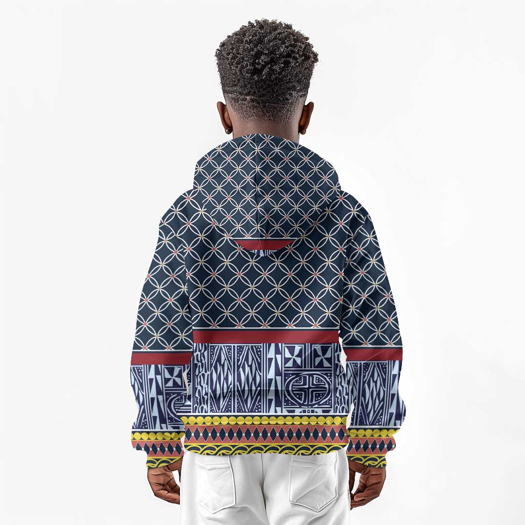 Toghu Bamenda Kid Hoodie Cameroon Traditional Pattern