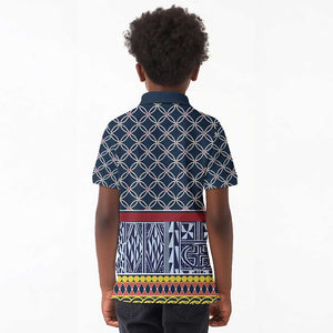 Toghu Bamenda Kid Polo Shirt Cameroon Traditional Pattern