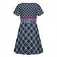 Toghu Bamenda Kid Short Sleeve Dress Cameroon Traditional Pattern