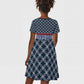 Toghu Bamenda Kid Short Sleeve Dress Cameroon Traditional Pattern