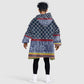 Toghu Bamenda Kid Wearable Blanket Hoodie Cameroon Traditional Pattern