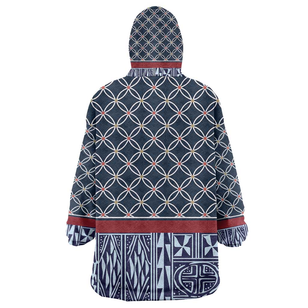 Toghu Bamenda Kid Wearable Blanket Hoodie Cameroon Traditional Pattern