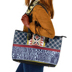 Toghu Bamenda Leather Tote Bag Cameroon Traditional Pattern