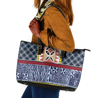 Toghu Bamenda Leather Tote Bag Cameroon Traditional Pattern
