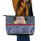 Toghu Bamenda Leather Tote Bag Cameroon Traditional Pattern