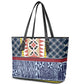 Toghu Bamenda Leather Tote Bag Cameroon Traditional Pattern