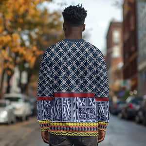 Toghu Bamenda Long Sleeve Shirt Cameroon Traditional Pattern