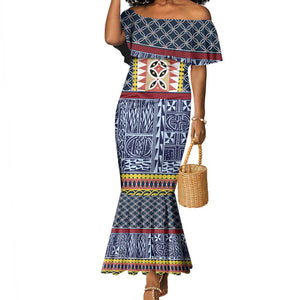 Toghu Bamenda Mermaid Dress Cameroon Traditional Pattern