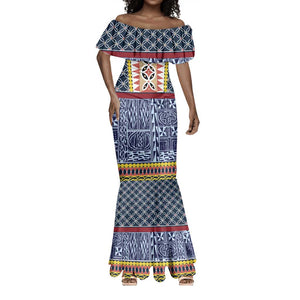 Toghu Bamenda Mermaid Dress Cameroon Traditional Pattern