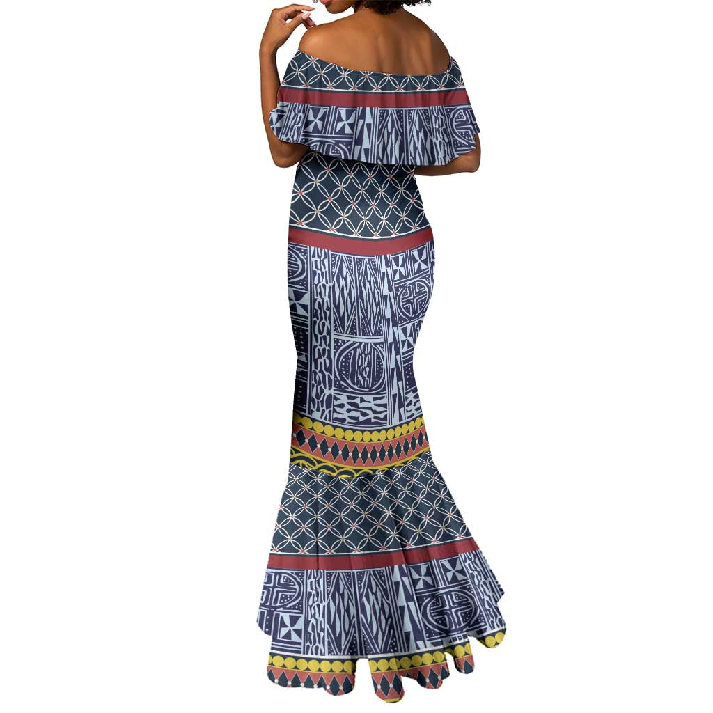 Toghu Bamenda Mermaid Dress Cameroon Traditional Pattern