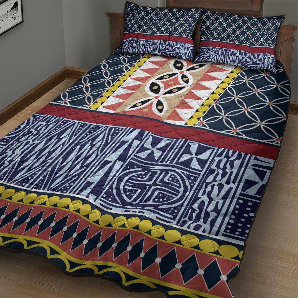 Toghu Bamenda Quilt Bed Set Cameroon Traditional Pattern