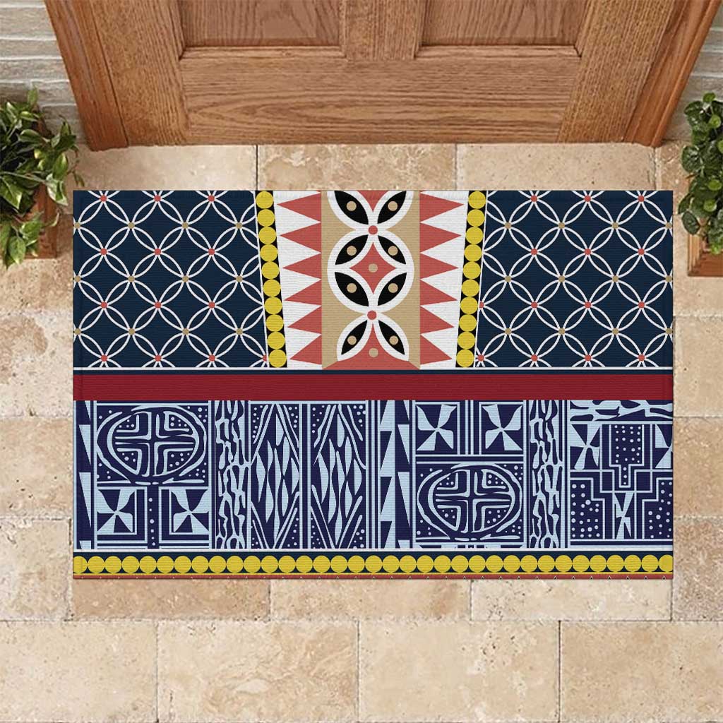 Toghu Bamenda Rubber Doormat Cameroon Traditional Pattern