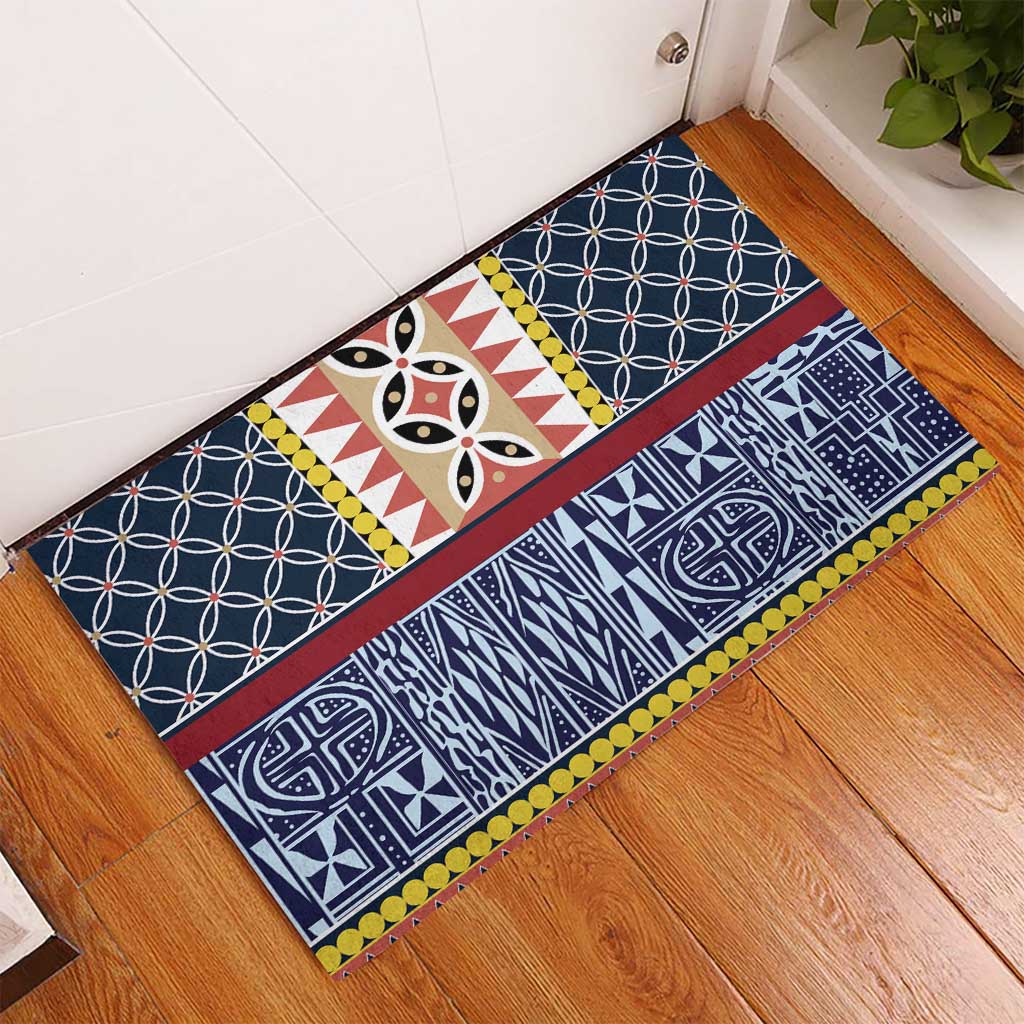 Toghu Bamenda Rubber Doormat Cameroon Traditional Pattern