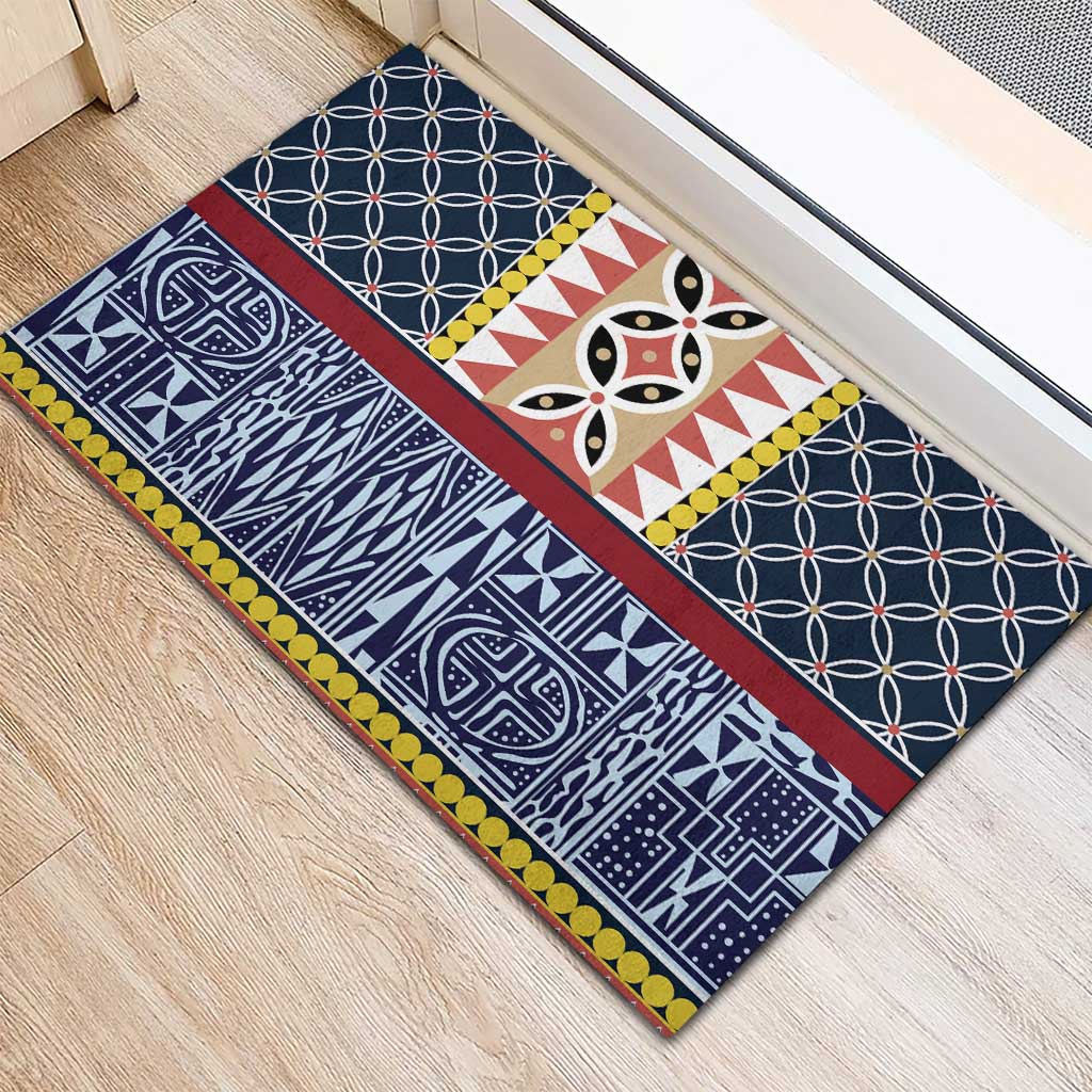 Toghu Bamenda Rubber Doormat Cameroon Traditional Pattern