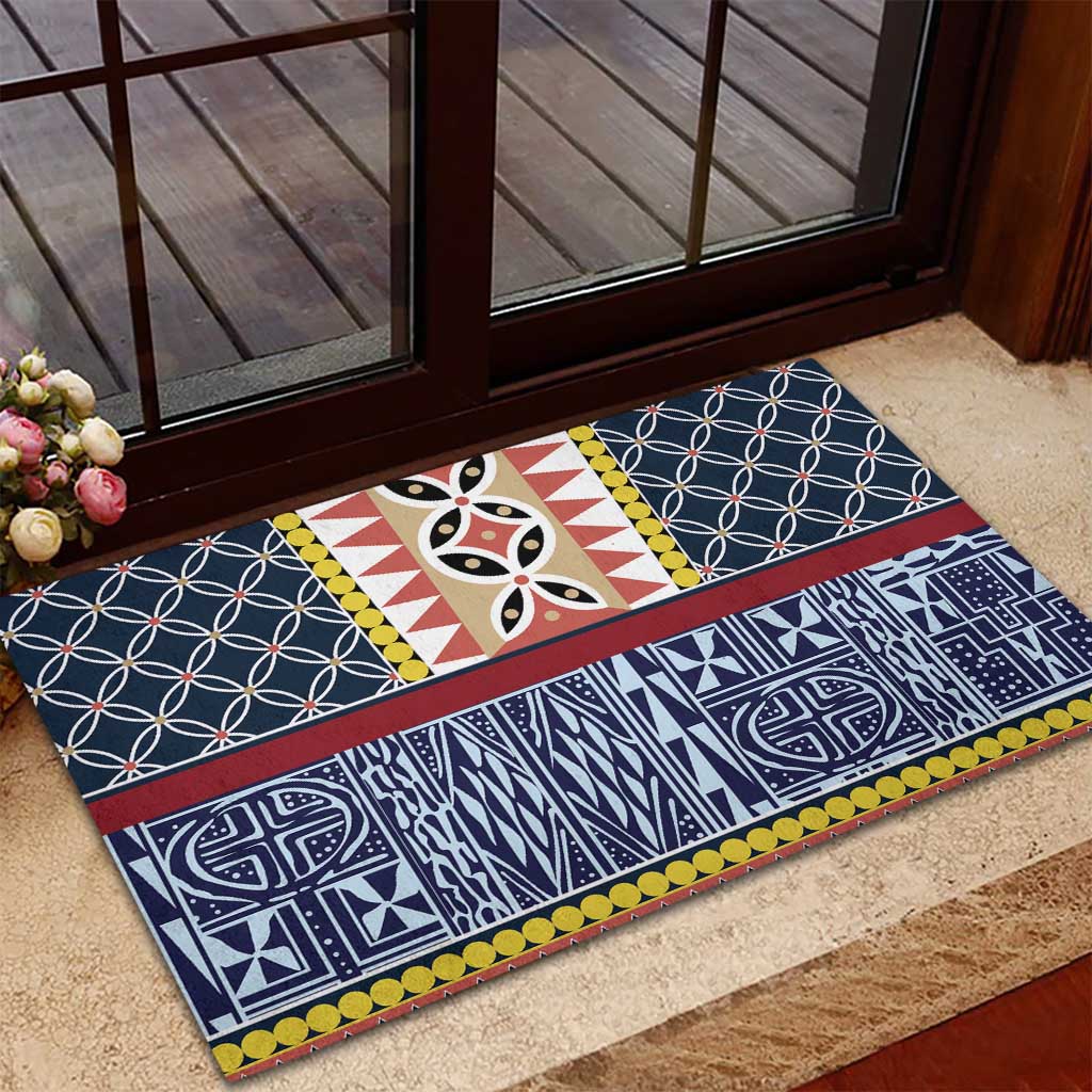 Toghu Bamenda Rubber Doormat Cameroon Traditional Pattern
