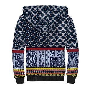 Toghu Bamenda Sherpa Hoodie Cameroon Traditional Pattern