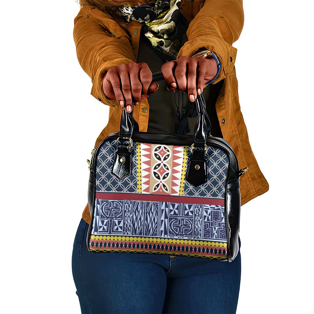 Toghu Bamenda Shoulder Handbag Cameroon Traditional Pattern