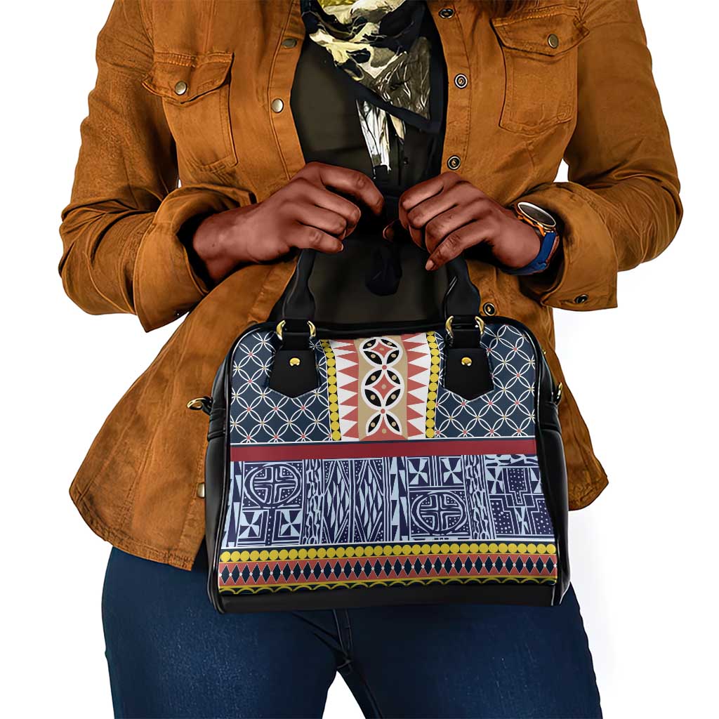 Toghu Bamenda Shoulder Handbag Cameroon Traditional Pattern