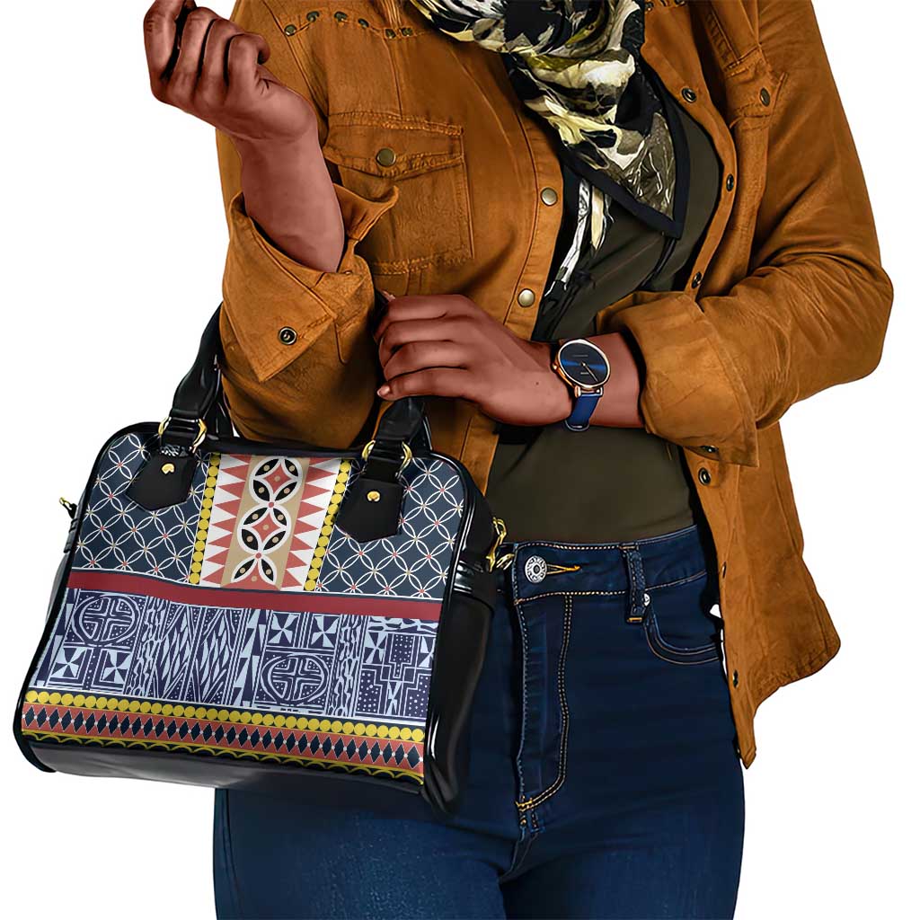 Toghu Bamenda Shoulder Handbag Cameroon Traditional Pattern