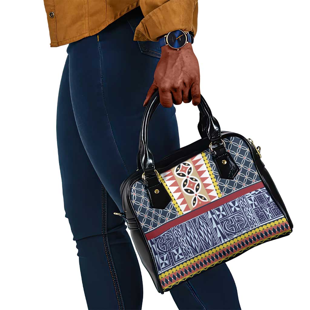 Toghu Bamenda Shoulder Handbag Cameroon Traditional Pattern