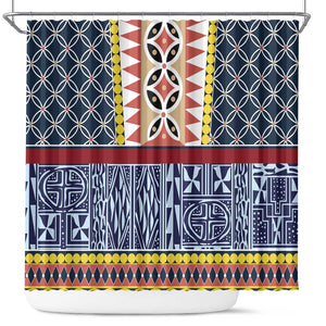 Toghu Bamenda Shower Curtain Cameroon Traditional Pattern
