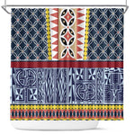 Toghu Bamenda Shower Curtain Cameroon Traditional Pattern