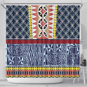 Toghu Bamenda Shower Curtain Cameroon Traditional Pattern