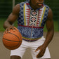 Toghu Bamenda Sleeveless Zip Hoodie Cameroon Traditional Pattern - African Pride