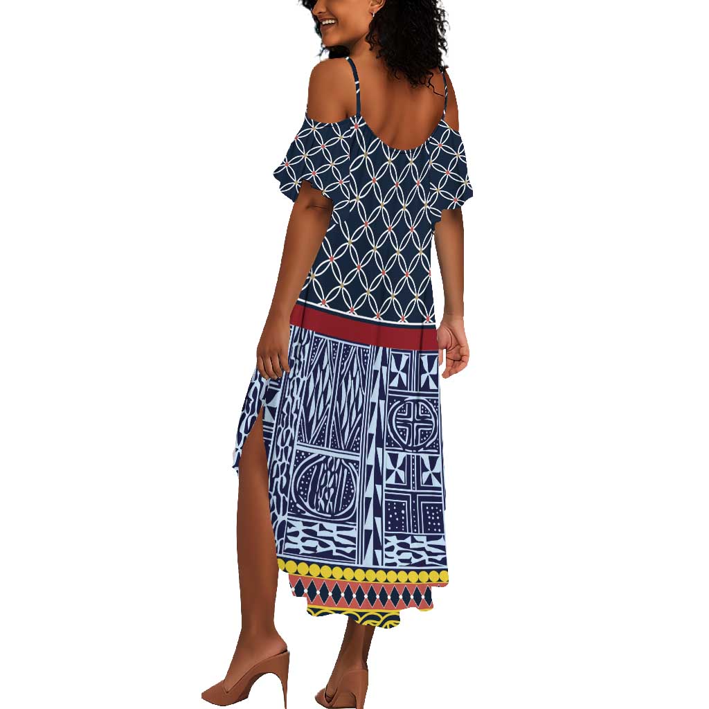 Toghu Bamenda Summer Maxi Dress Cameroon Traditional Pattern