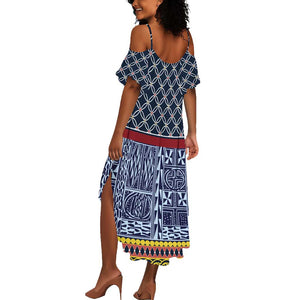 Toghu Bamenda Summer Maxi Dress Cameroon Traditional Pattern