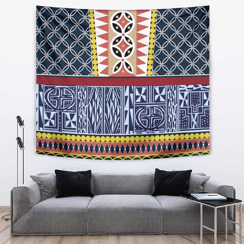 Toghu Bamenda Tapestry Cameroon Traditional Pattern by AfricanPride