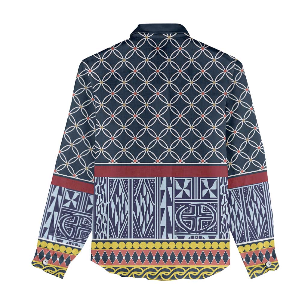 Toghu Bamenda Women Casual Shirt Cameroon Traditional Pattern