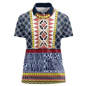 Toghu Bamenda Women Polo Shirt Cameroon Traditional Pattern
