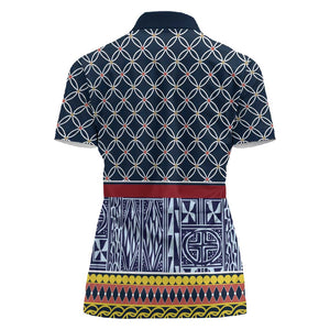 Toghu Bamenda Women Polo Shirt Cameroon Traditional Pattern
