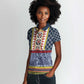Toghu Bamenda Women Polo Shirt Cameroon Traditional Pattern