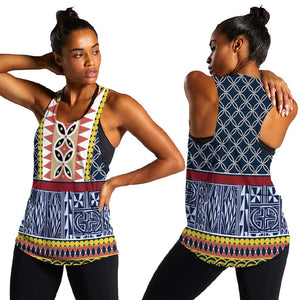 Toghu Bamenda Women Racerback Tank Cameroon Traditional Pattern