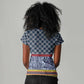 Toghu Bamenda Women V-Neck T-Shirt Cameroon Traditional Pattern